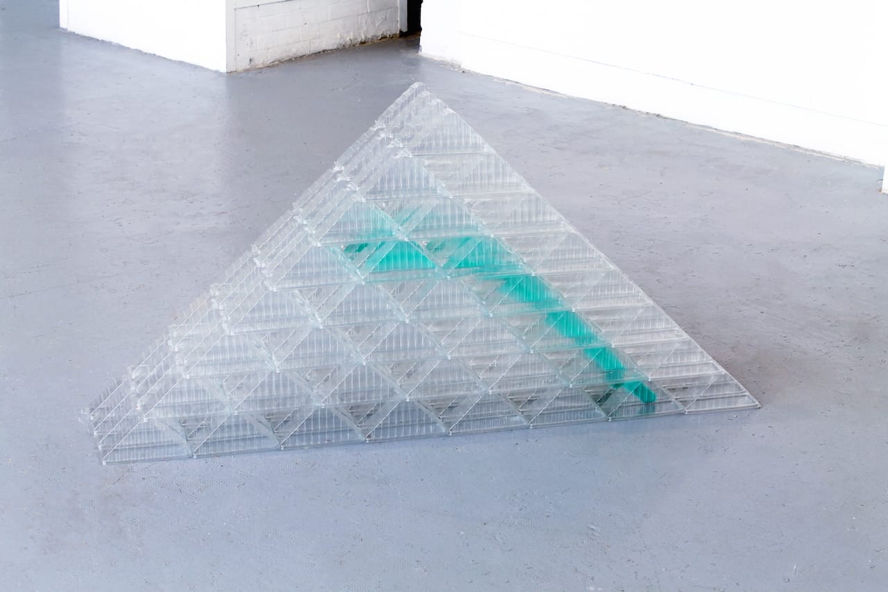 Pierre Clément, "Bermuda" (2014), sandwich wedge boxes, spraypaint