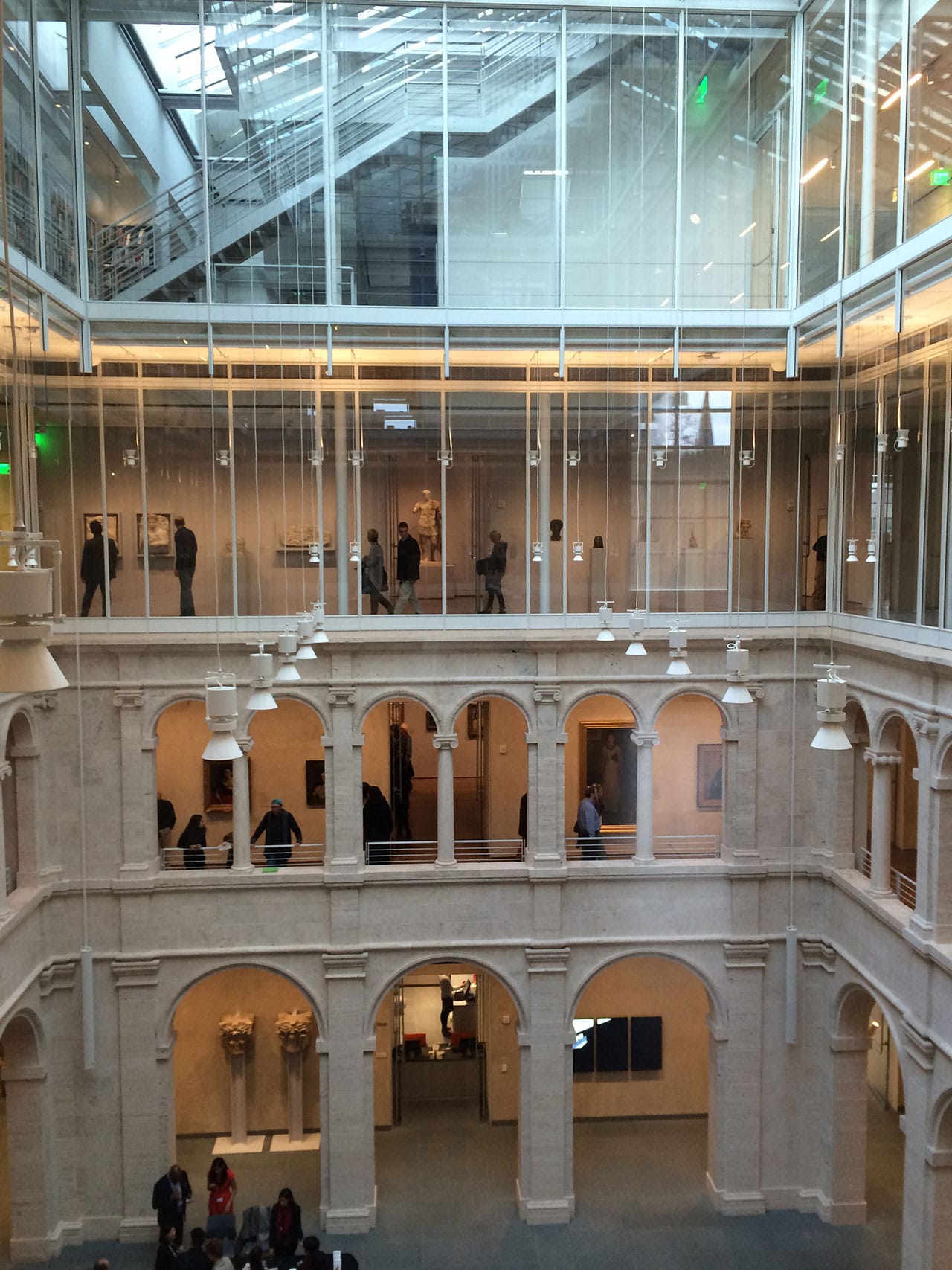 The courtyard of the new Harvard Art Museums