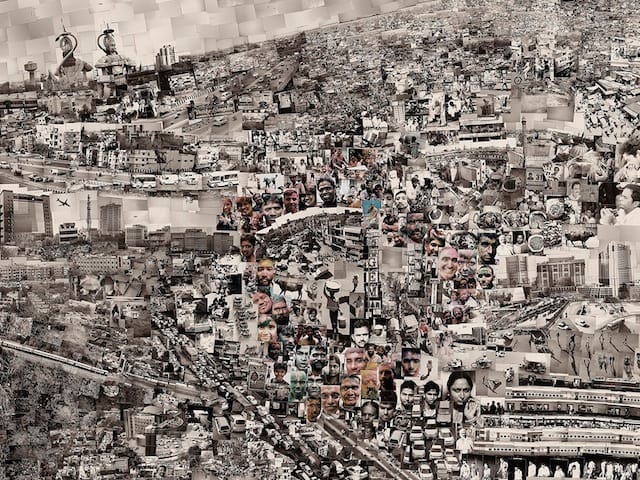 Detail of "Diorama Map New Delhi" (2013) by Sohei Nishino (Image courtesy of Michael Hoppen Gallery)