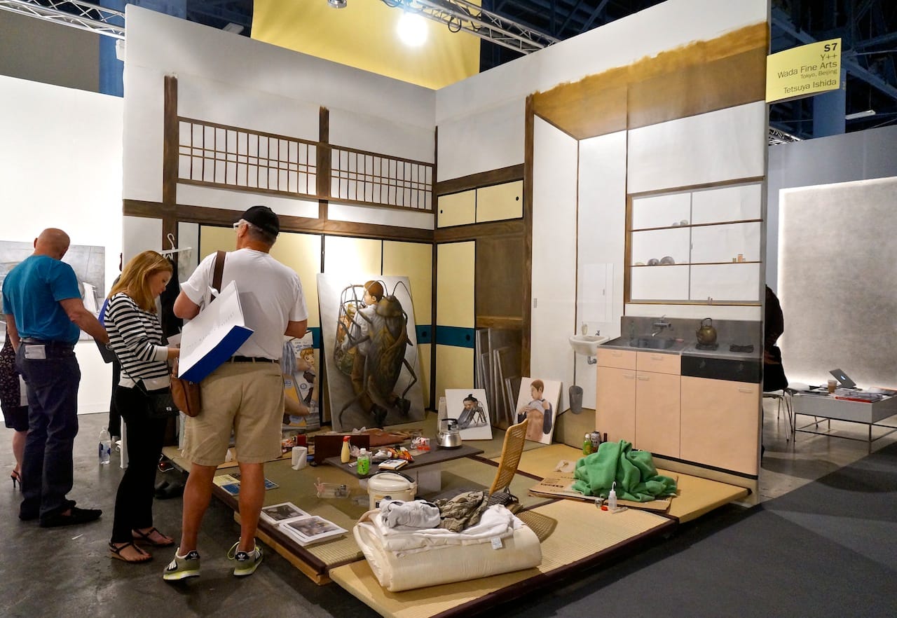 Re-creation of Tetsuya Ishida's studio at Y++ Wada Fine Arts' booth