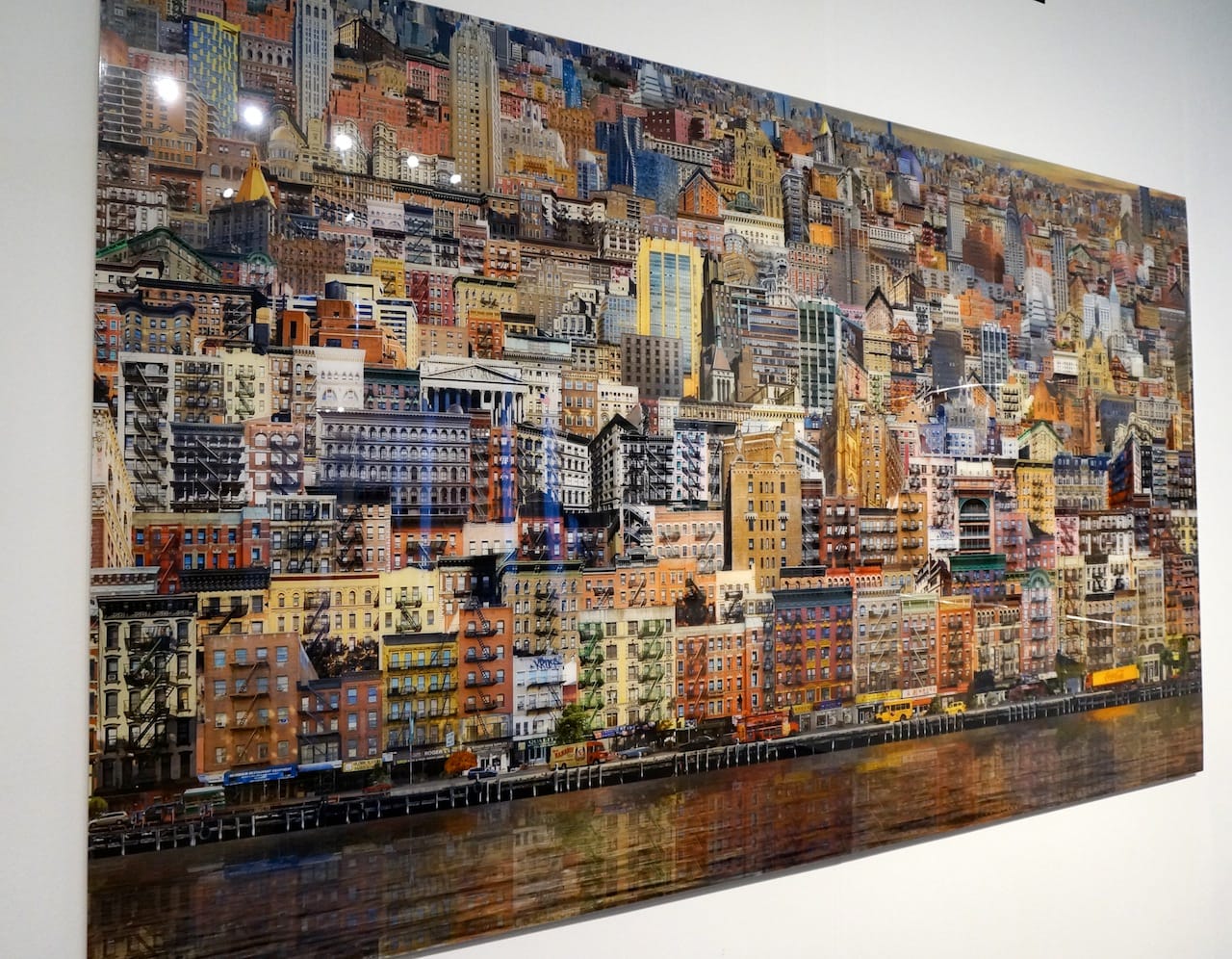 Jean-François Rauzier, “Lower East Side Veduta,” C-print mounted on aluminum, 58 x 98 in, on view with Waterhouse & Dodd