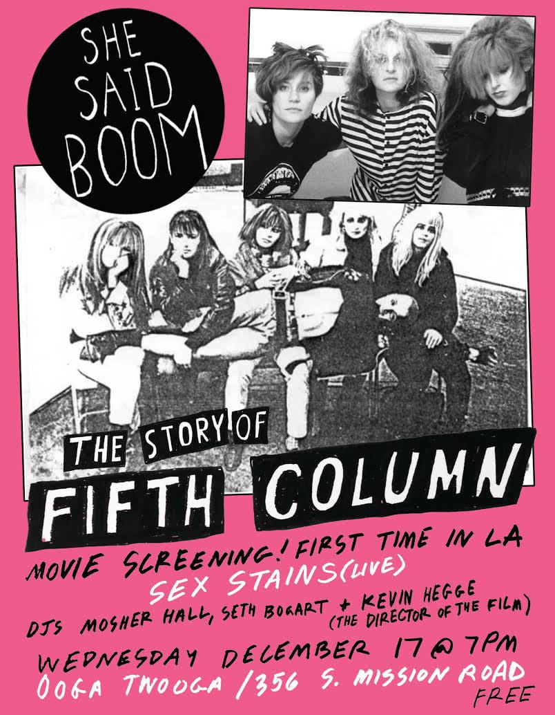She Said Boom flyer (via 356mission.tumblr.com)