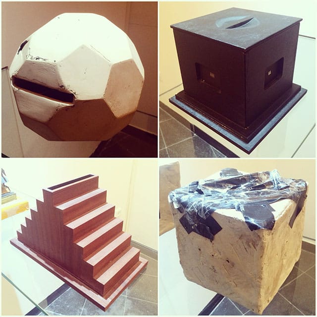 Various cameras by Aïm Deüelle Lüski (photo by Hrag Vartanian for Hyperallergic)