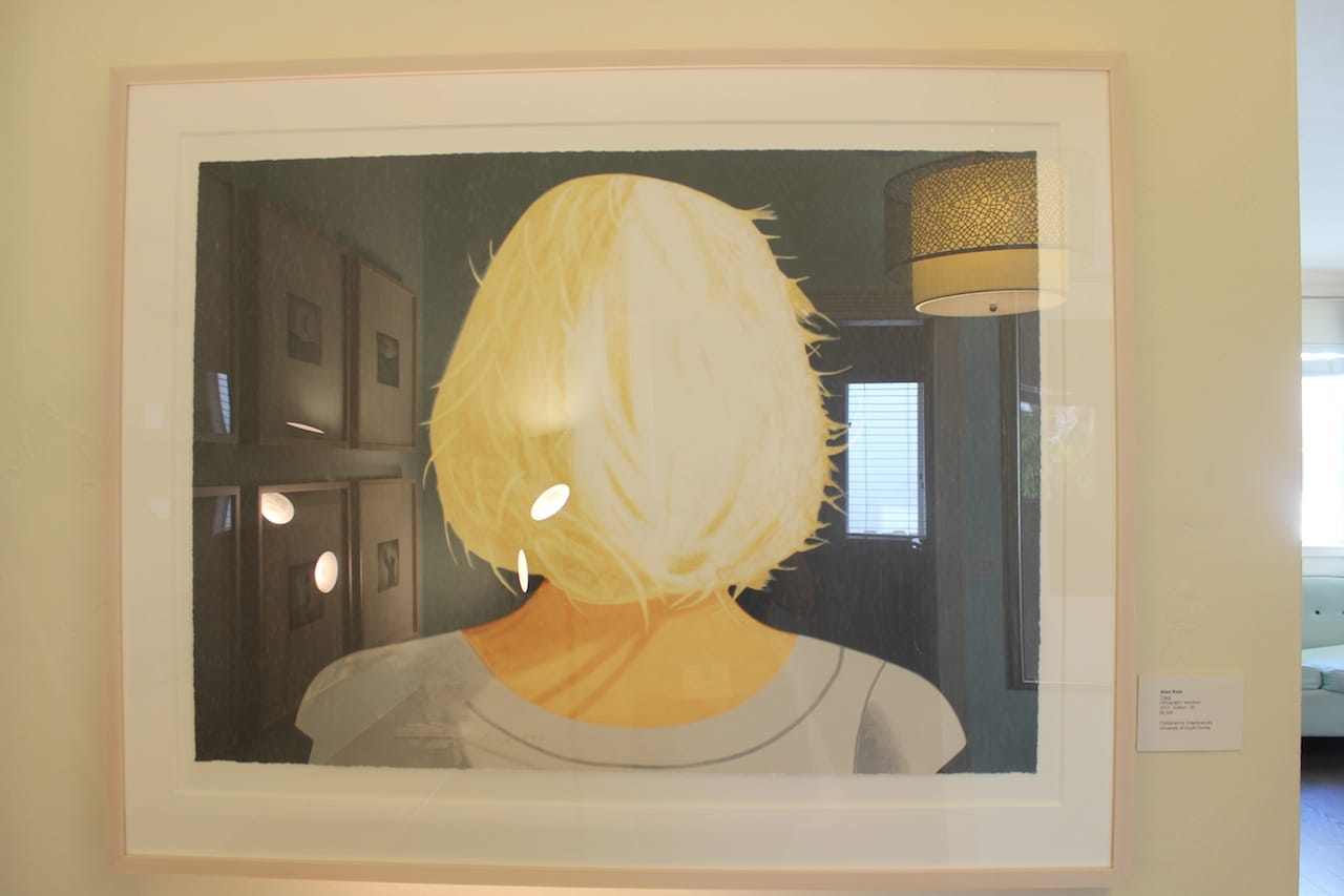 Alex Katz, “Tracy” (2013), in the Graphicstudio/U.S.F. booth