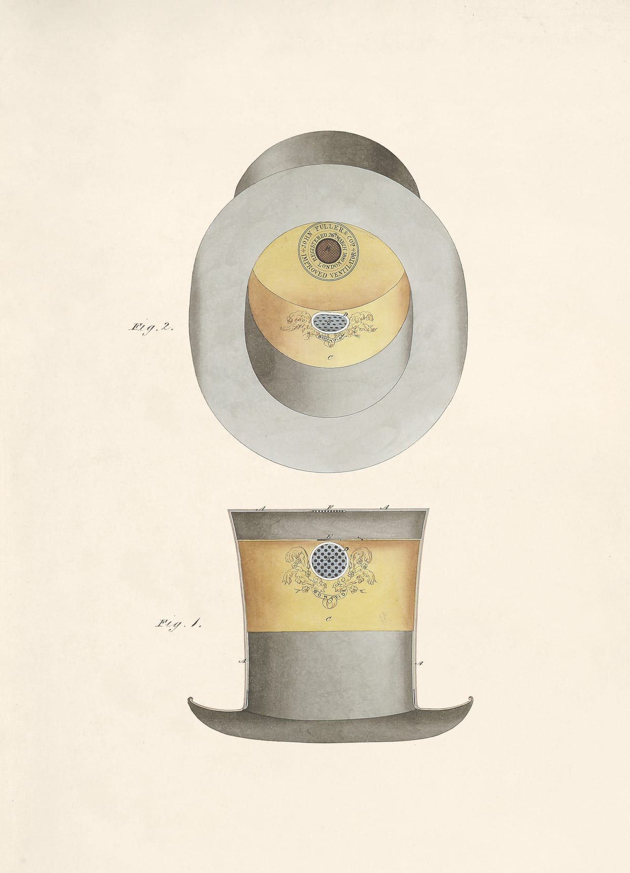 The Bonafide Ventilating Hat by John Fuller & Co, 1849 (BT 45/10) (The National Archives, London, England 2014. © 2014 Crown Copyright)