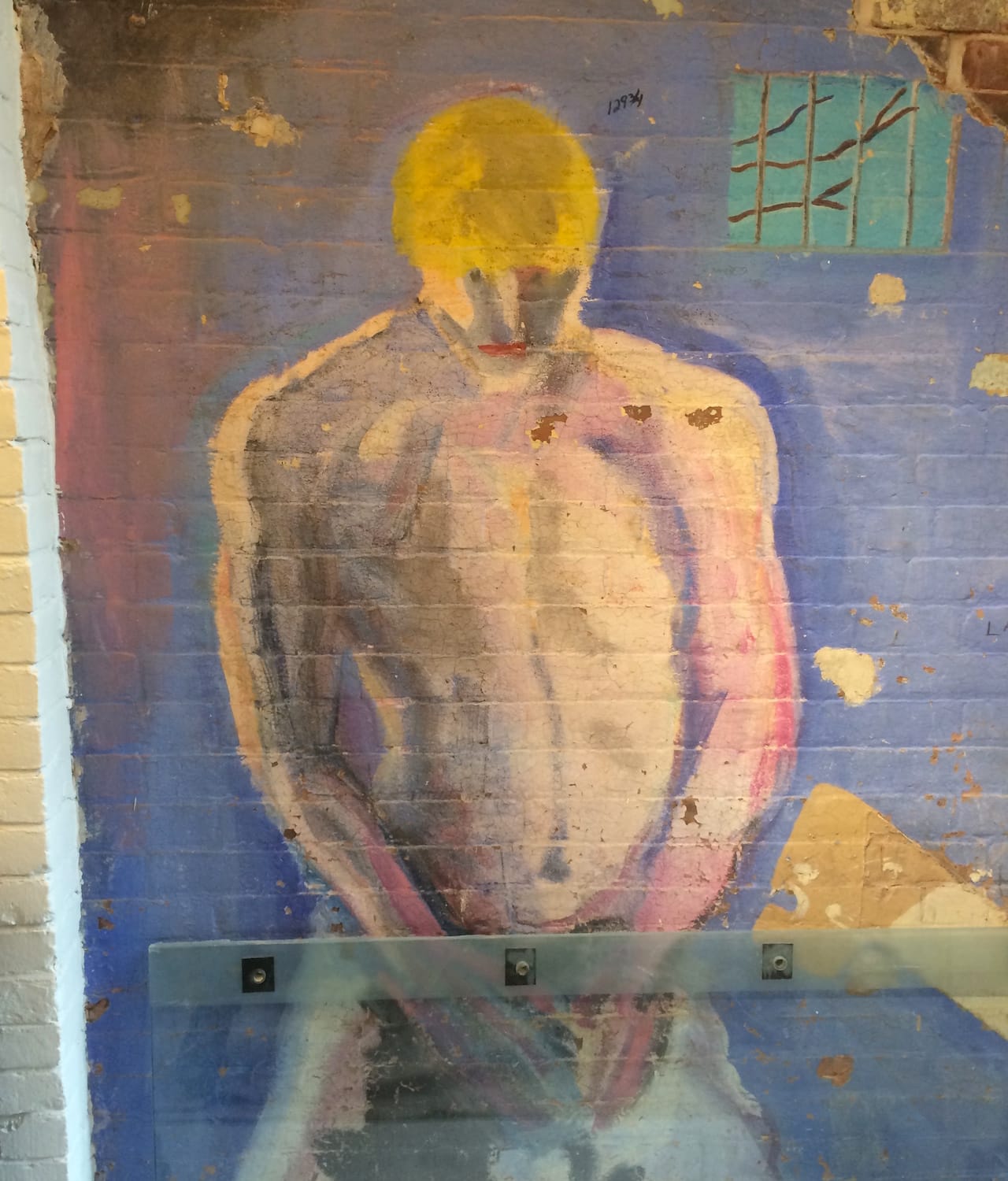 Stephen Lack, "Boy on Wall" (1989), at the LGBT Center