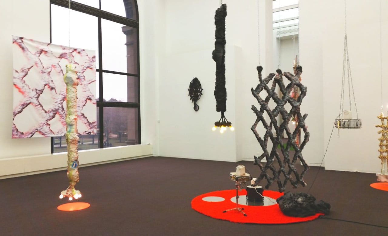 Sabina Ott, 'Inferno,' mixed-media installation (all photos by the author for Hyperallergic)