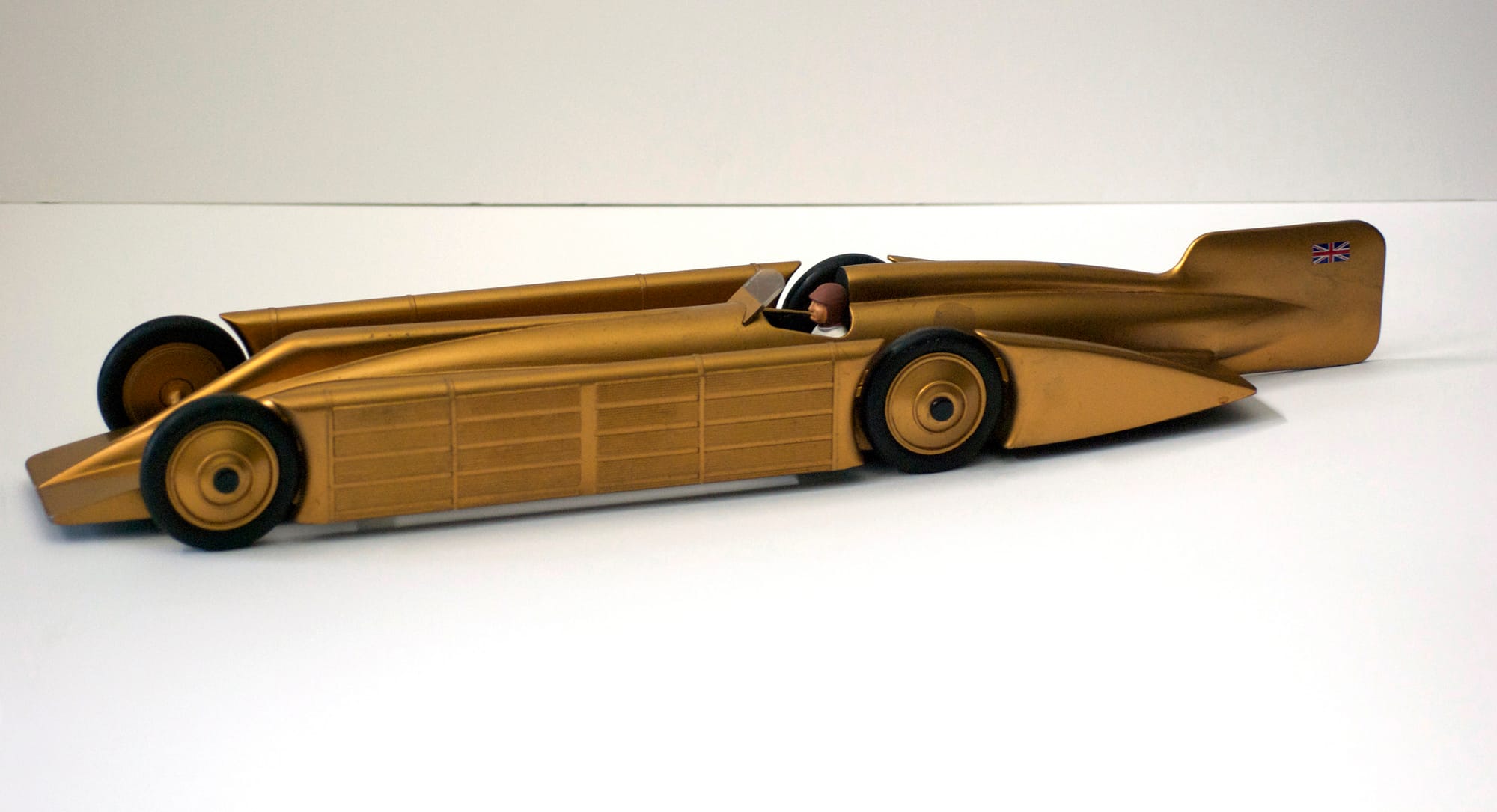 Golden Arrow model car, United States (c. 1929), Cast metal, paint, painted plaster, Jean S. and Frederic A. Sharf Collection (Photo  by Mark Wallison, courtesy of the Museum of Fine Arts, Boston)