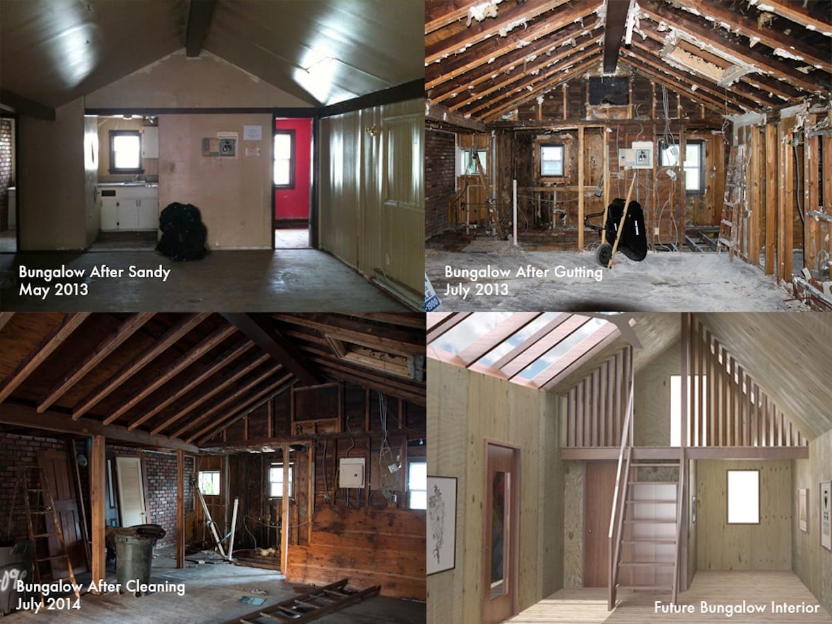 The process of restoring the Stilt City bungalow