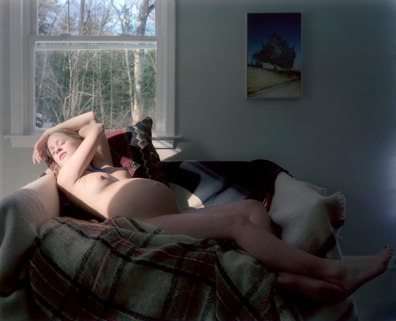 Angela Strassheim, "Untitled (Janine Eight Months Pregnant)" (2013) (Courtesy of the artist and Andrea Meislin Gallery)