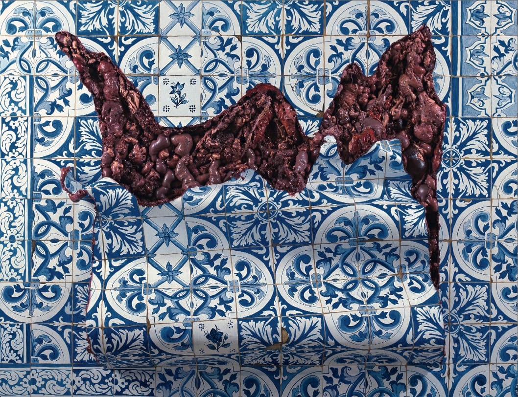 Adriana Varejão's "Carpet-style Tilework in Live Flesh" (1999)