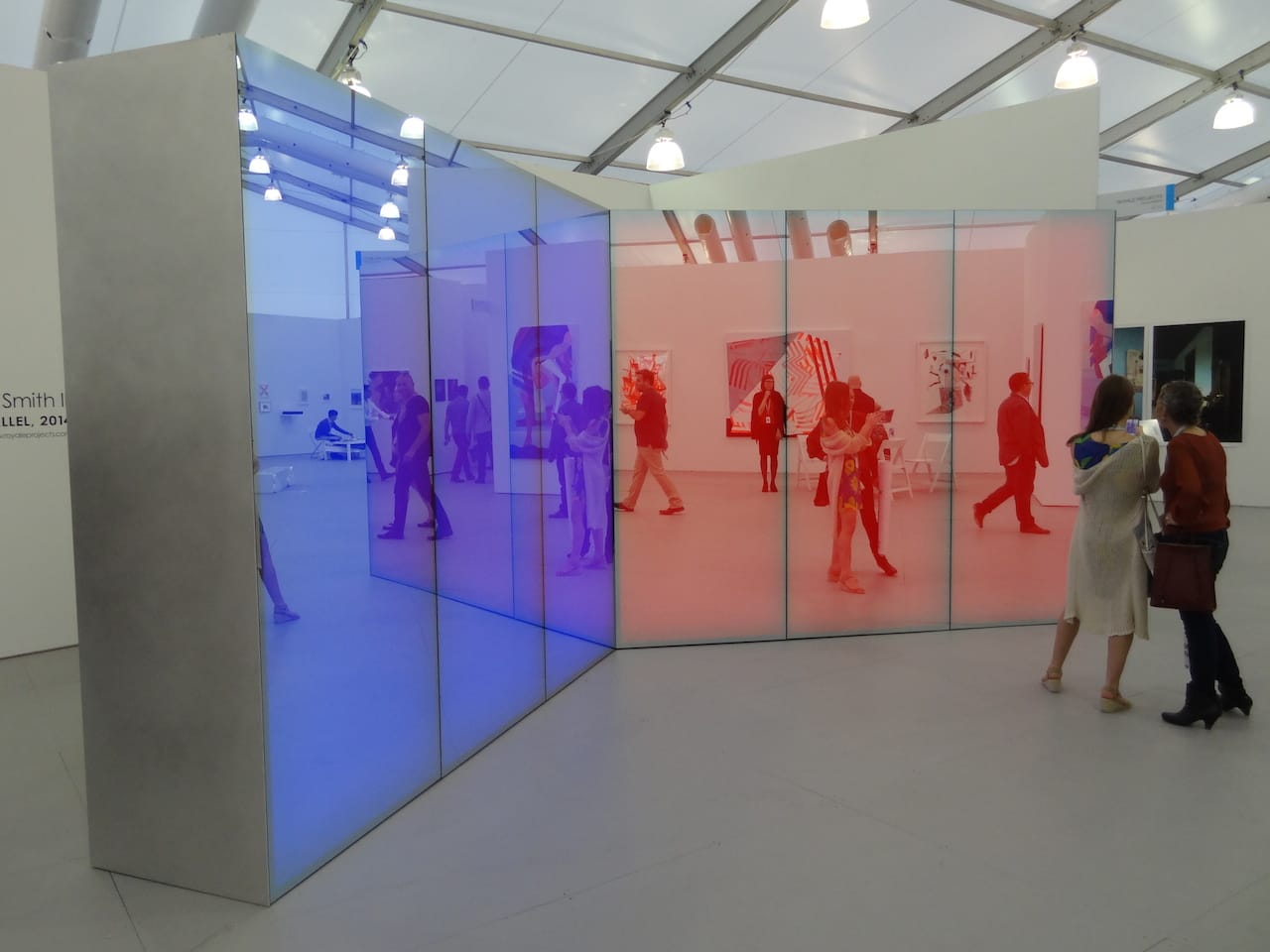 Phillip K. Smith III, "Bent Parallel" (2014) in the Royale Projects booth