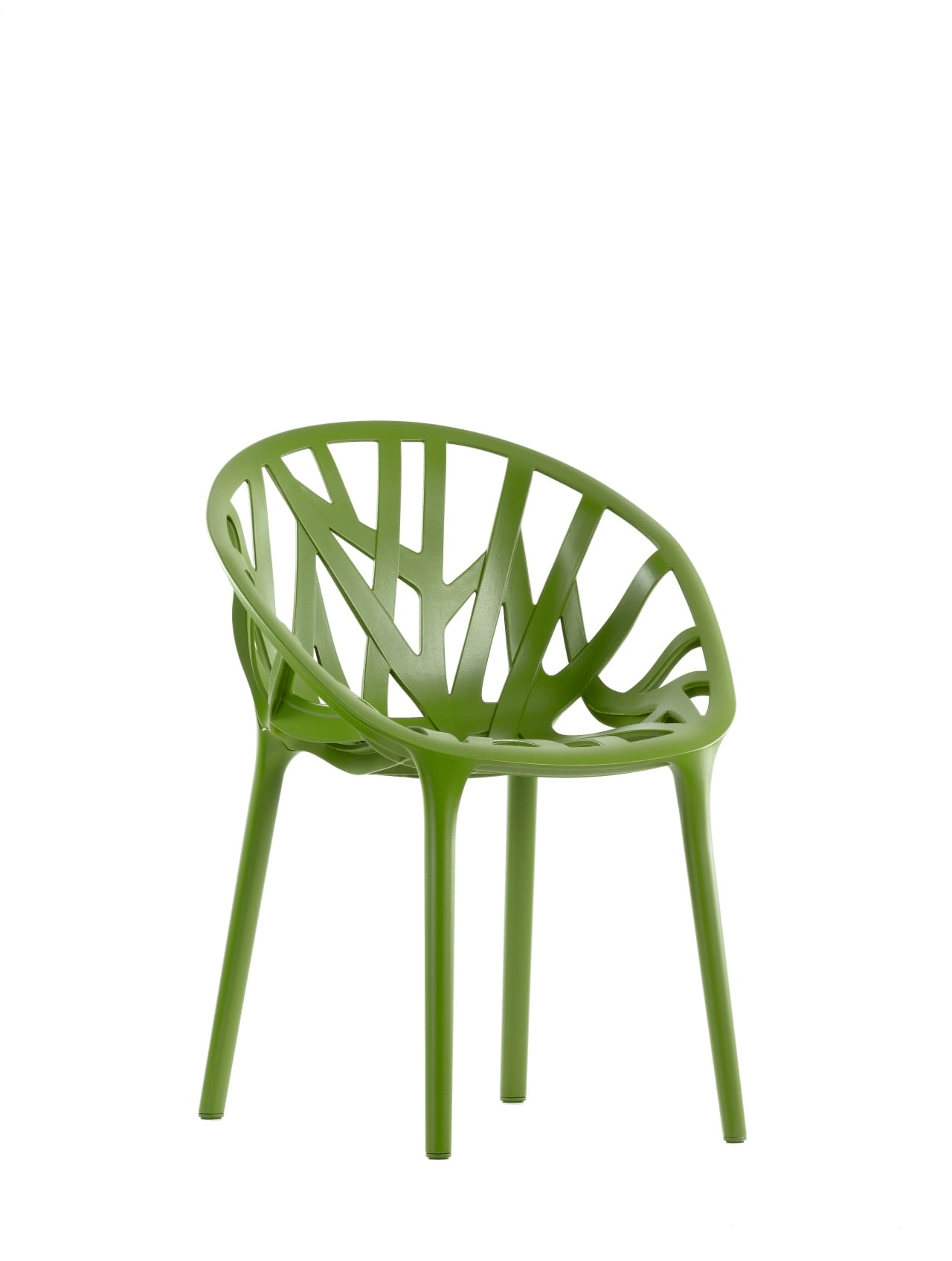 Vegetal Chair, Designed 2008, Designed by Ronan & Erwan Bouroullec, Seat and base: dyed polyamide, Glides: plastic or felt, 32 × 23 3/4 × 22 3/4 inches (81.3 × 60.3 × 57.8 cm), Height of seat: 18 inches (45.7 cm), Photograph by Marc Eggimann, Lent by Vitra, Inc. © Vitra (www.vitra.com) 