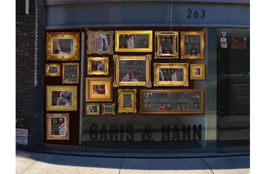 Eric Corriel's "Salon Video" at Garis & Hahn (image courtesy garisandhahn.com)