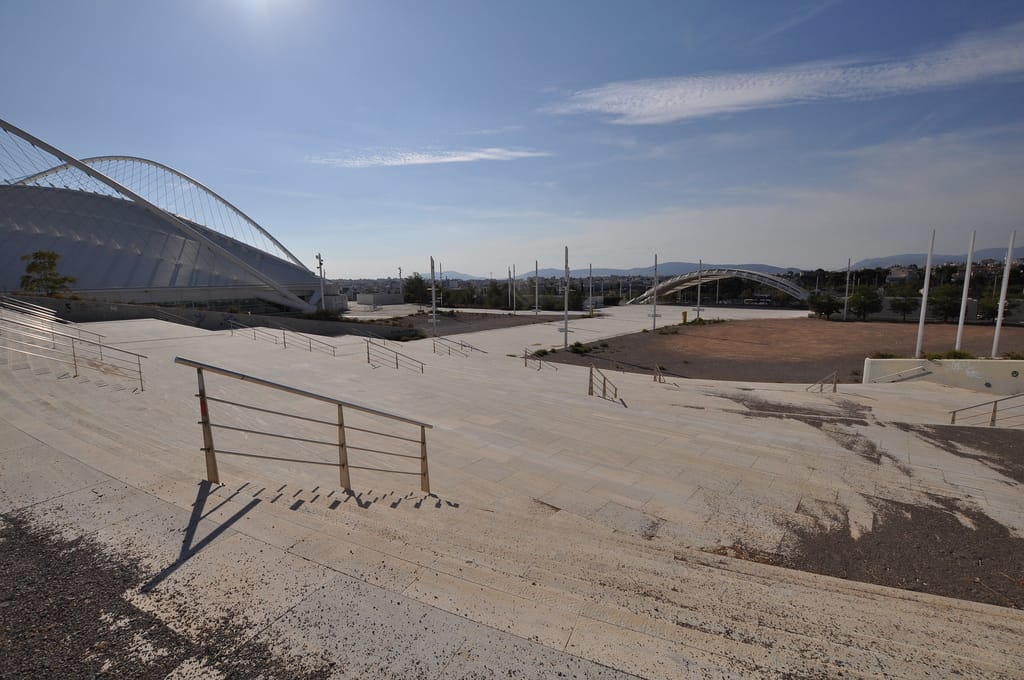 Athens Olympics Complex in 2013 (photograph by Kristof Verslype, via Flickr)