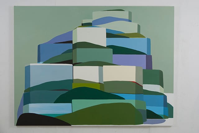 Belcourt, _Mound 24_ (oil on canvas, 5_x 76_, 2014)