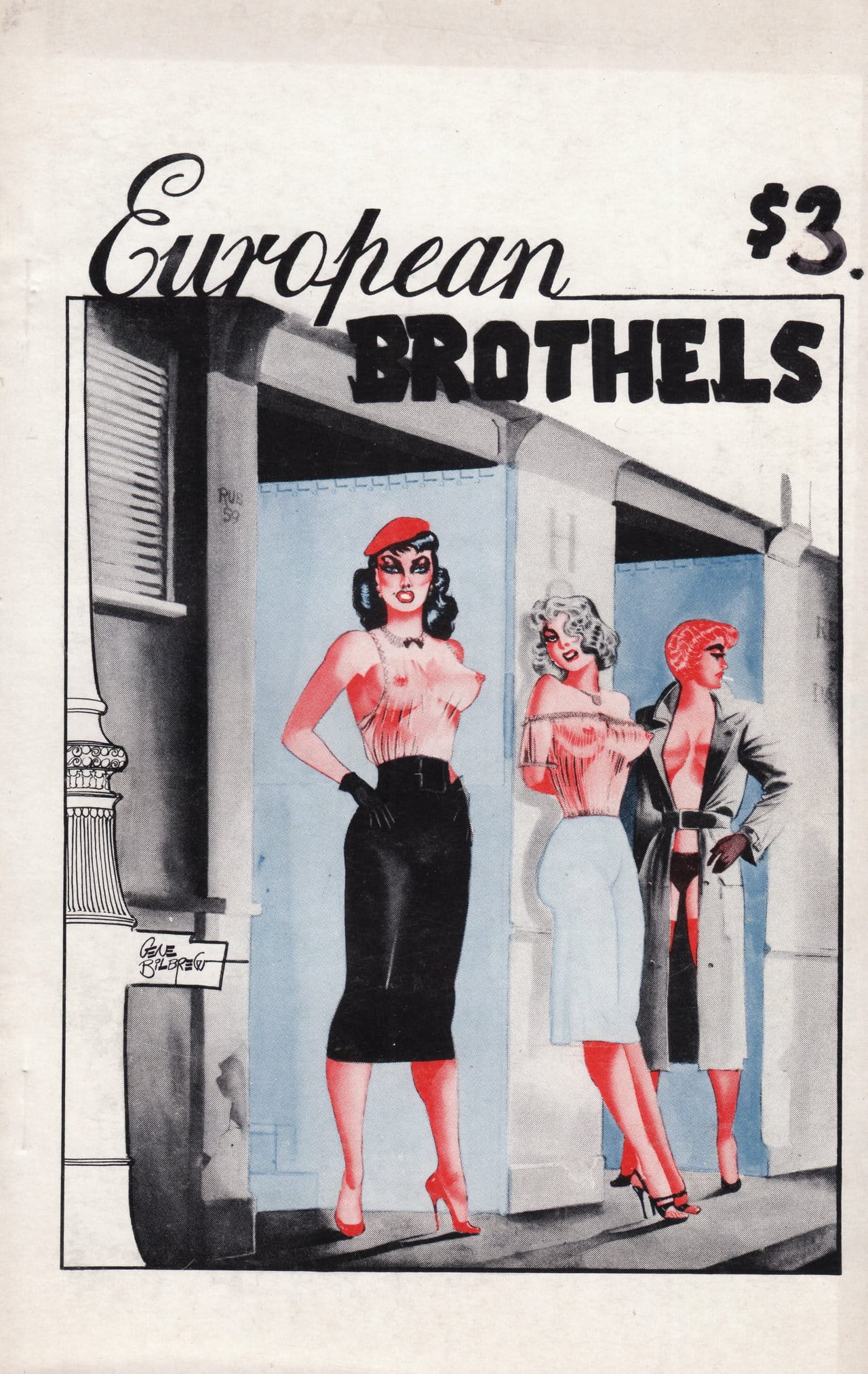 Eugene Bilbrew, cover for 'European Brothels' (c. 1960)