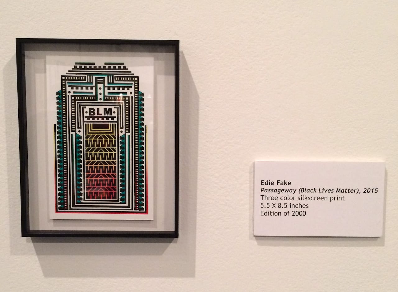     Edie Fake, "Passageway (Black Lives Matter)" (2015) at the LA Art Book Fair (all photos by the author unless otherwise noted)