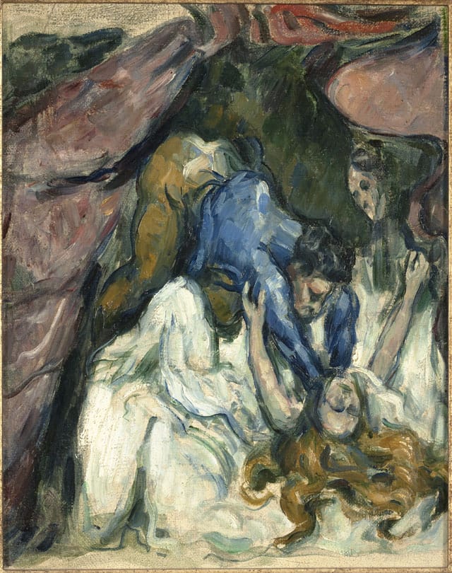 Paul Cézanne “La Femme étranglée” (1876), oil on canvas, 31.2 x 24.7 cm, Musée d’Orsay, Paris (© Musée d’Orsay, dist. RMN-Grand Palais / Patrice Schmidt)