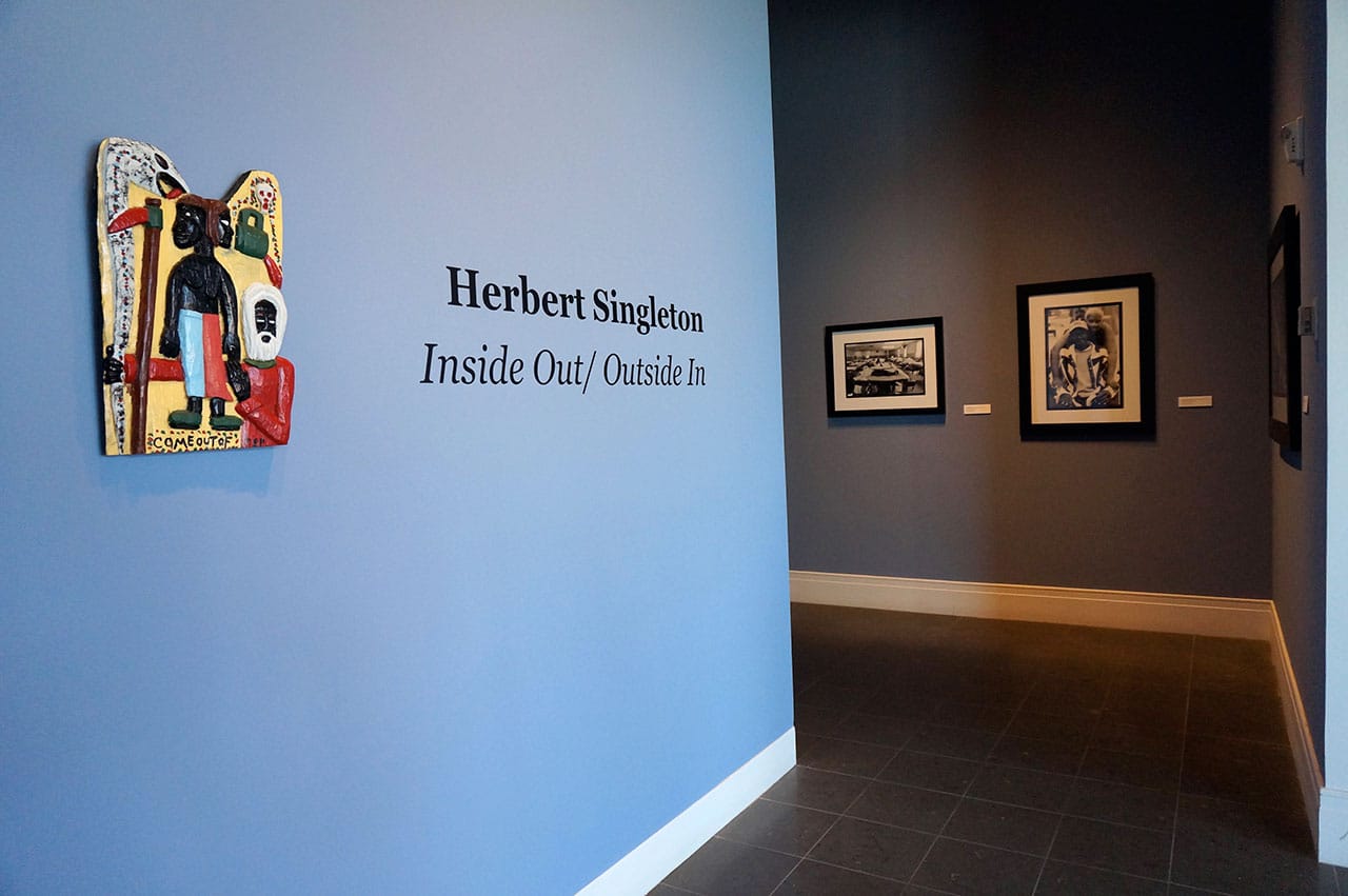 Installation view, 'Herbert Singleton: Inside Out/Outside In' at the Ogden Museum of Southern Art, as part of Prospect.3 (all photos by the author for Hyperallergic)