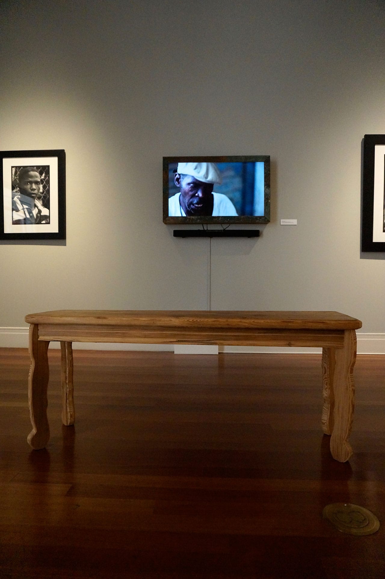 Keith Calhoun and Chandra McCormick's video of Henry James, with James's bench in the foreground (click to enlarge)