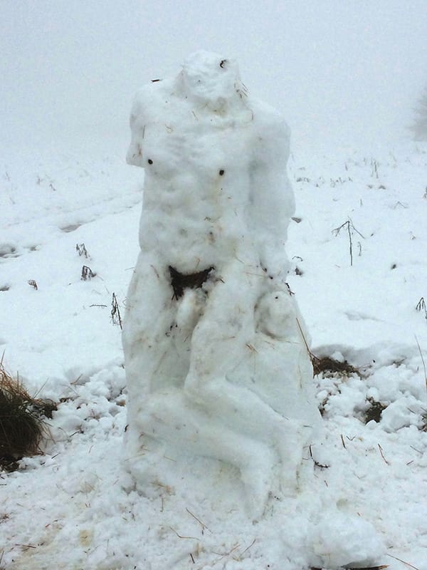 Brian Fernandes-Halloran and Pawl Althamer, "Zakopane Snowman" (2014) (photo courtesy the artists)