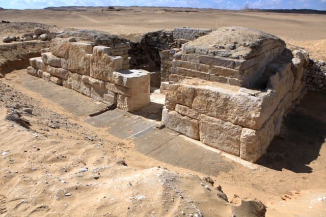 . Overall view of the tomb of Queen Khentkaus III from the northeast (Image courtesy of Jaromír Krejčí, Archive of the Czech Institute of Egyptology)