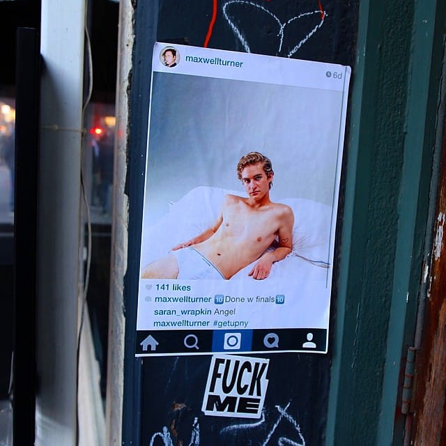 Photo by @maxwellturner pasted at West 11th Street and Seventh Avenue