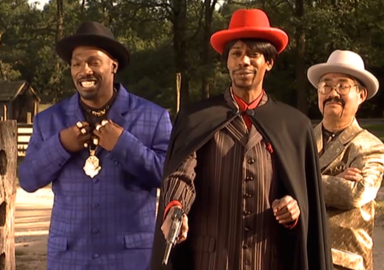 Still of the "Time Haters" skit from 'Chappelle's Show'