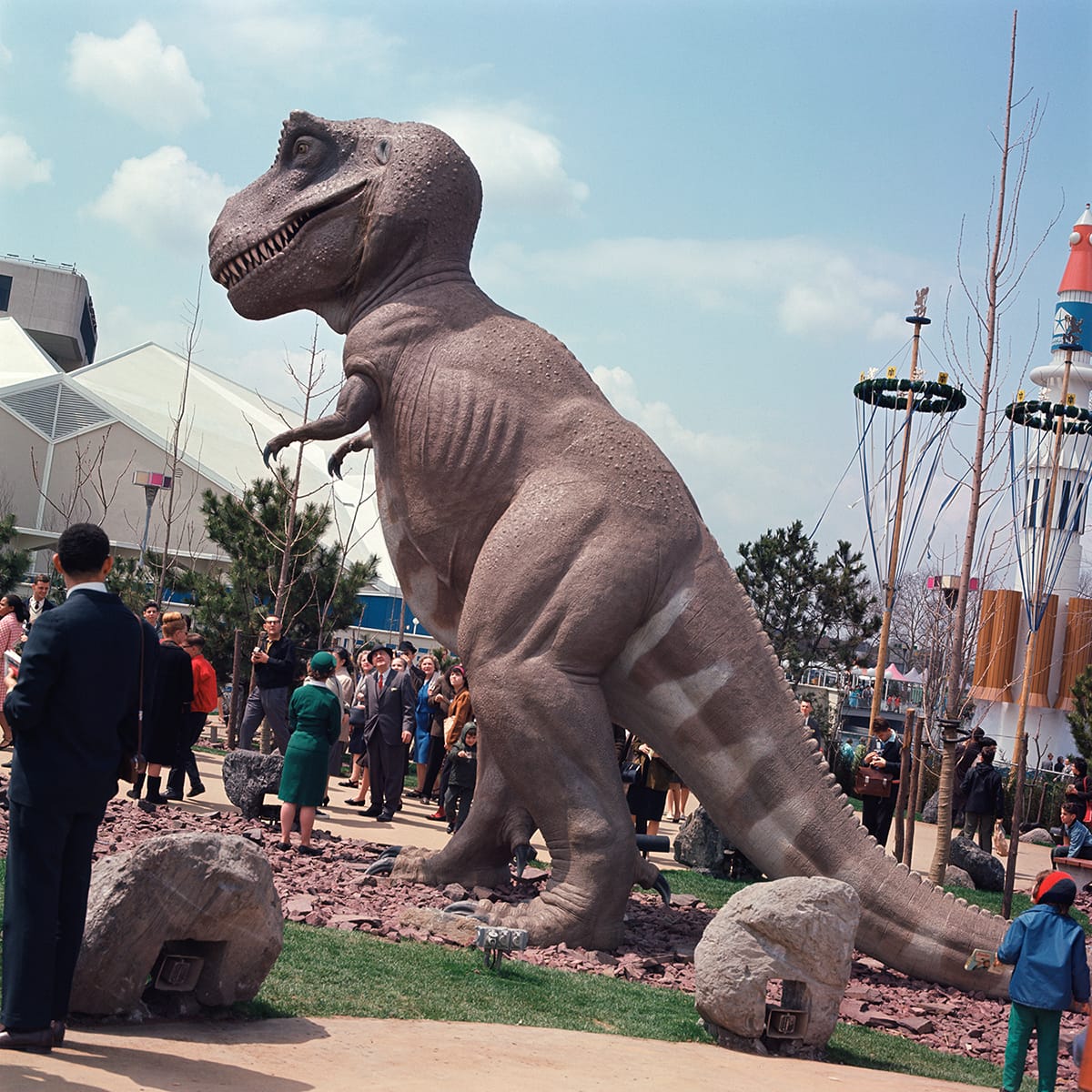 Jerry Kean (Gerald J. Kwapich Kean) Toledo, Ohio – Sunnyside, New York, 1937- 2014 Collection of the Queens Museum; gift of Jerry Kean Tyrannosaurus at Sinclair's Dinoland, 1964