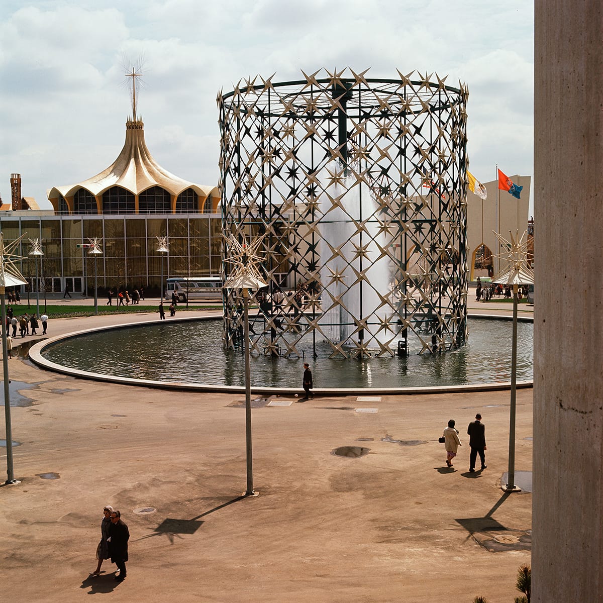 Van Williams American, dates unknown Digital prints from scanned original Ektachrome film Astral Fountain and Vatican Pavilion, 1964