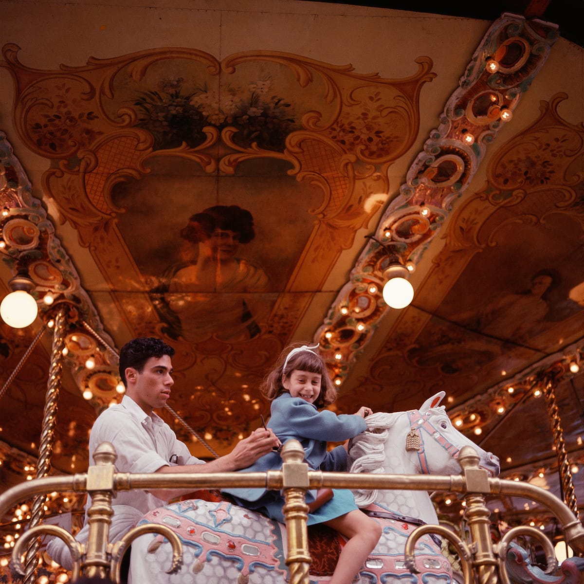 Van Williams American, dates unknown Digital prints from scanned original Ektachrome film Carousel, Belgian Village, 1964