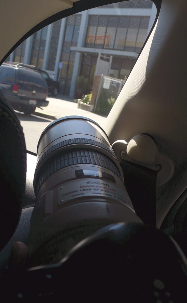 Jessamyn Lovell, "8.Stake out" (2013), from 'Dear Erin Hart,': "Waiting for Erin Hart’s release from county jail in March 2013." (click to enlarge)