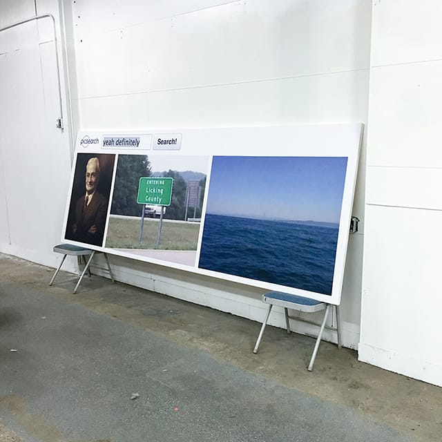 Installation view of an exhibition at Mark Flood Resents