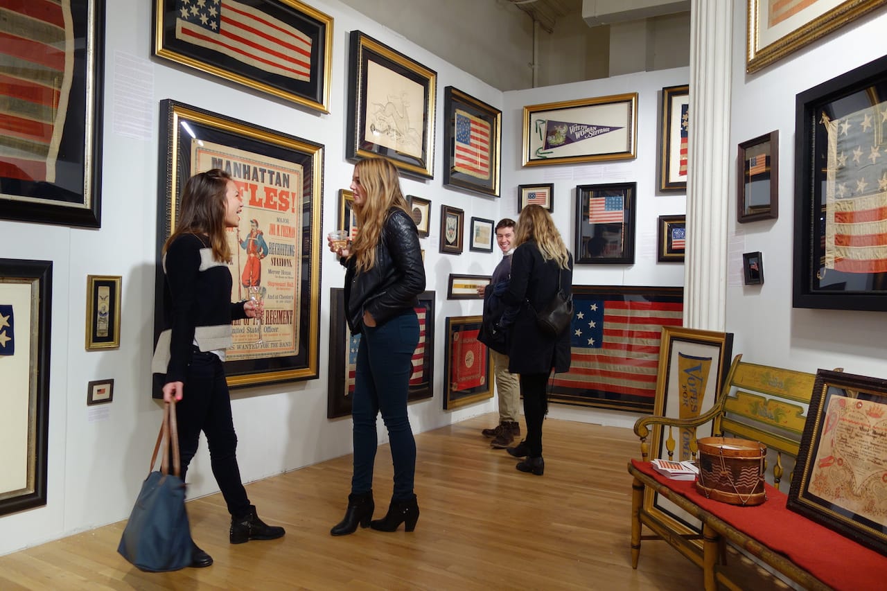 Flags at Jeff R. Bridgman American Antiques