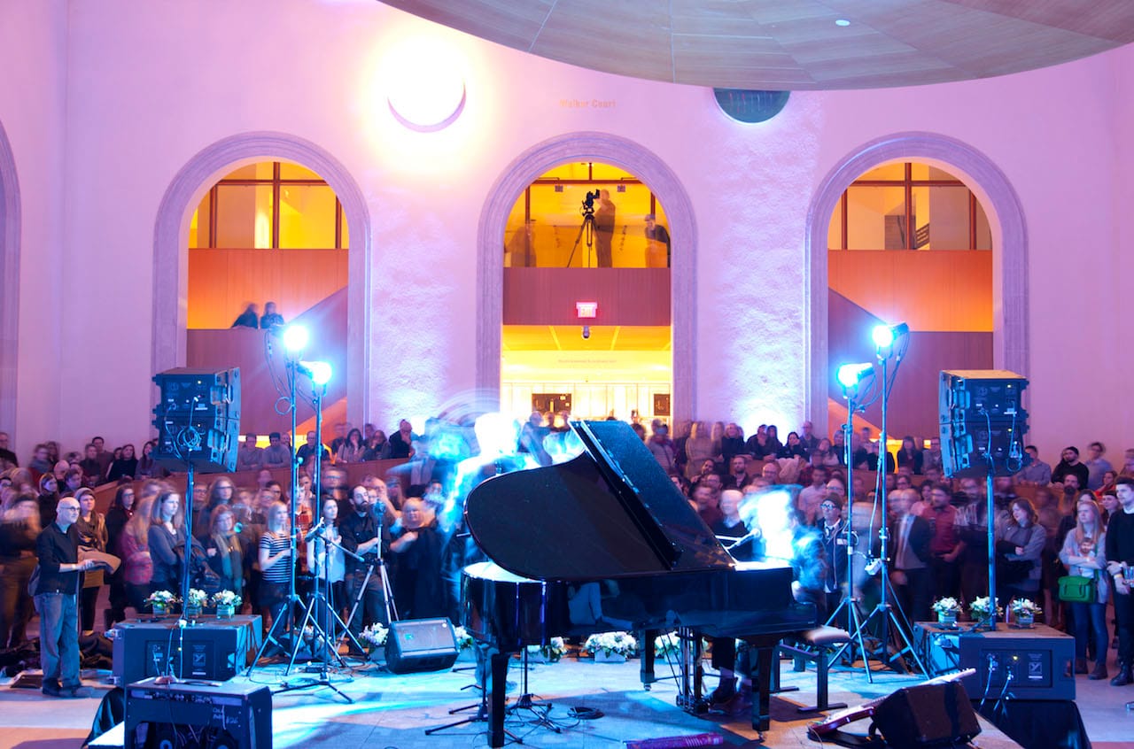 Ragnar Kjartansson and Davíð Þór Jónsson performing "An Evening of Misery" at the Art Gallery of Ontario as part of Villa Toronto