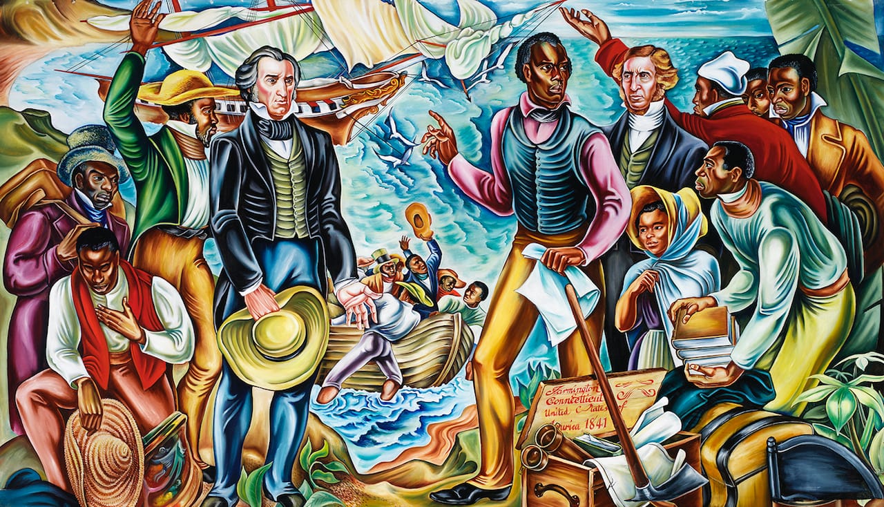 Hale Woodruff, "The Repatriation of the Freed Captives" (1939), Oil on canvas, Collection of Savery Library, Talladega College, Talladega, Alabama