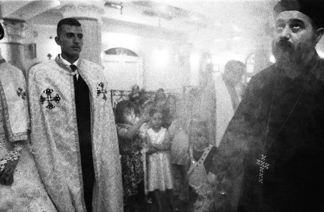 Egypt, Deir Abu Hennis, July 2012; "The majority of Christians of the village is Orthodox. There is also a small Catholic church and the relations between the two communities are great. During festivities such as weddings or baptisms representatives of each go to pay homage to others."