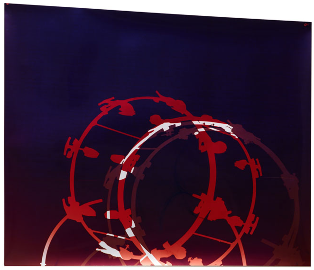 Farrah Karapetian, "Double Barrel" (2014), chromogenic photogram, metallic, 34 x 40 inches (86.4 x 101.6 cm), Unique, FK 14 89 (vonlintel.com)