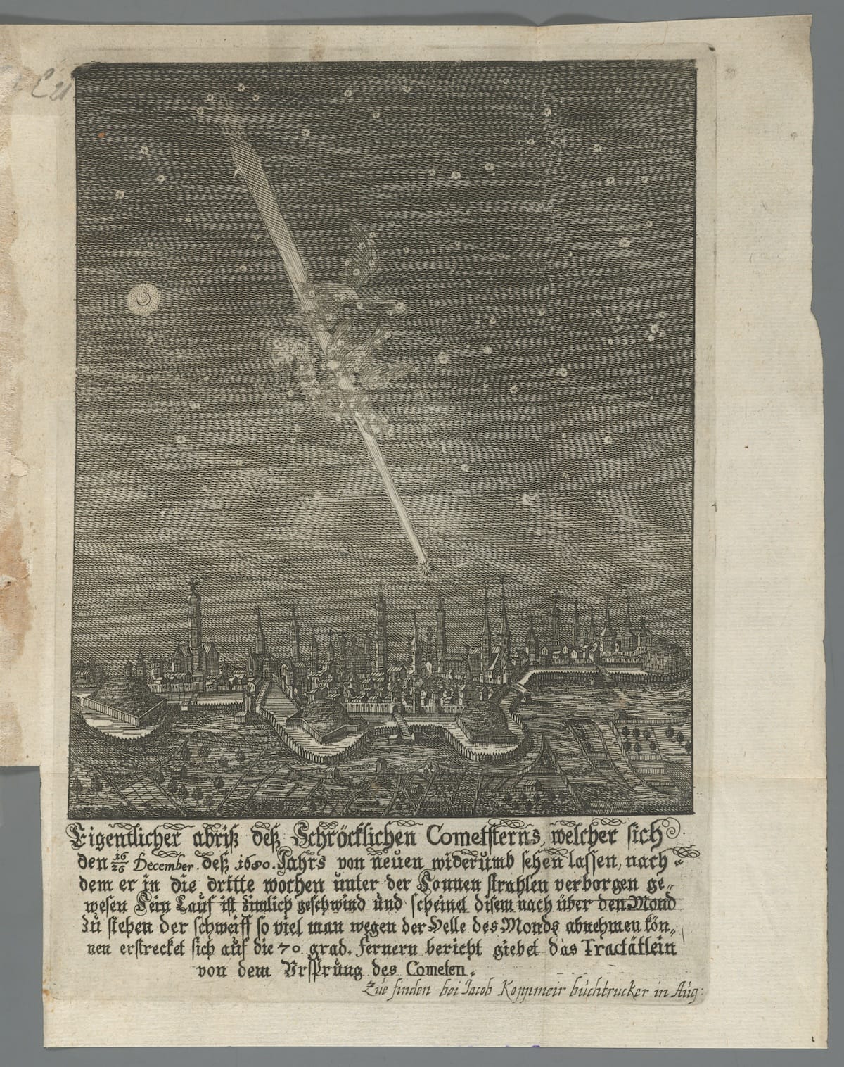 Wagner, Johann Christoph. Cometa disparens, das ist, Gründlicher Bericht von dem fernern Lauff dess Komet-Sterns, biss zu dessen völliger Verlöschung, 1681. *GC6.W1258.681c (B). Houghton Library, Harvard University.