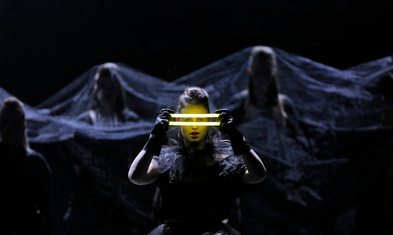 Carmina Slovenica: Toxic Psalms at St. Ann's Warehouse (photograph by Cory Weaver, courtesy Prototype Festival)