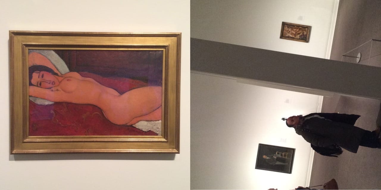 The view of Modigliani's "Reclining Nude," courtesy of the artist.