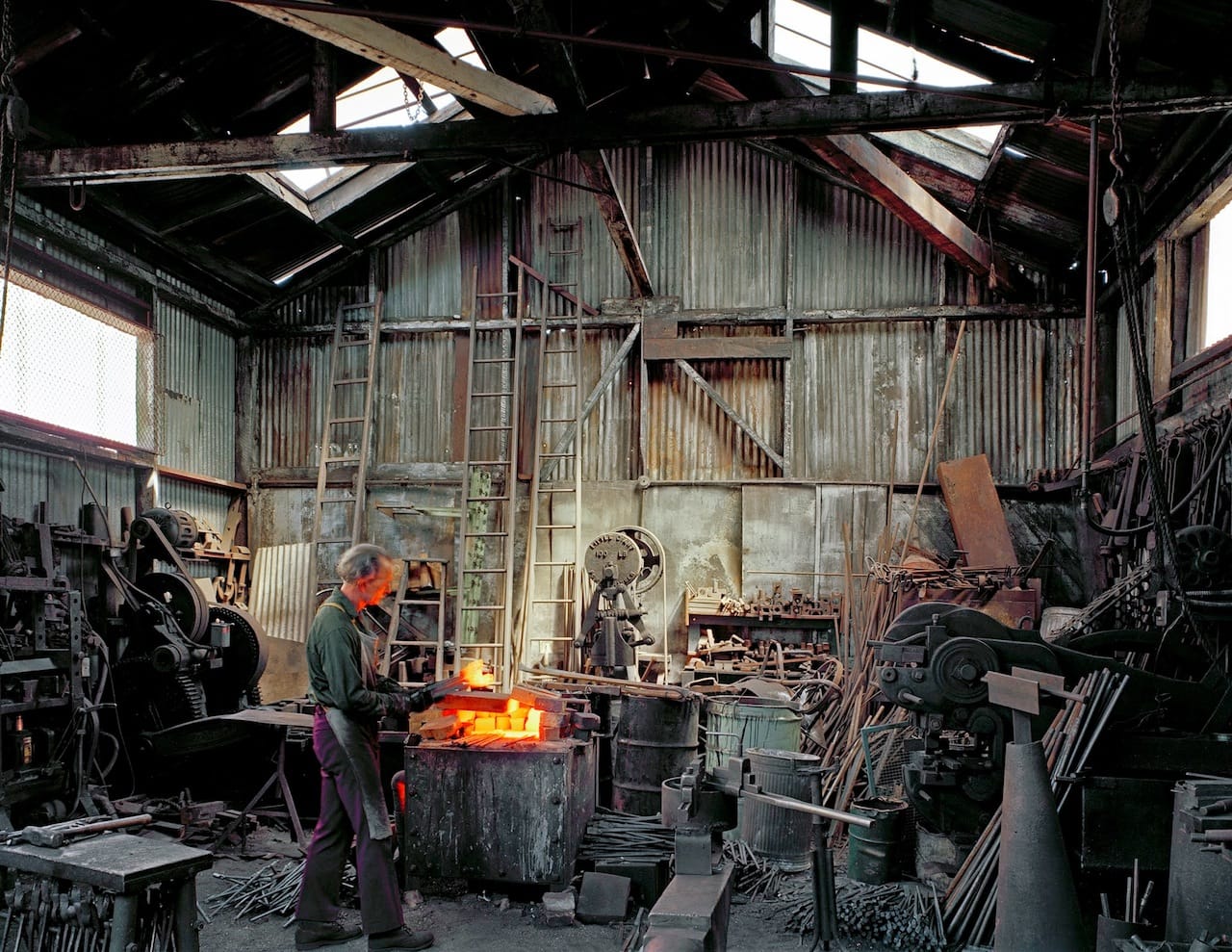 Janet Delaney, "Johnny Ryan Blacksmith Klockars, Blacksmith and Metal Works, 443 Folsom Street"