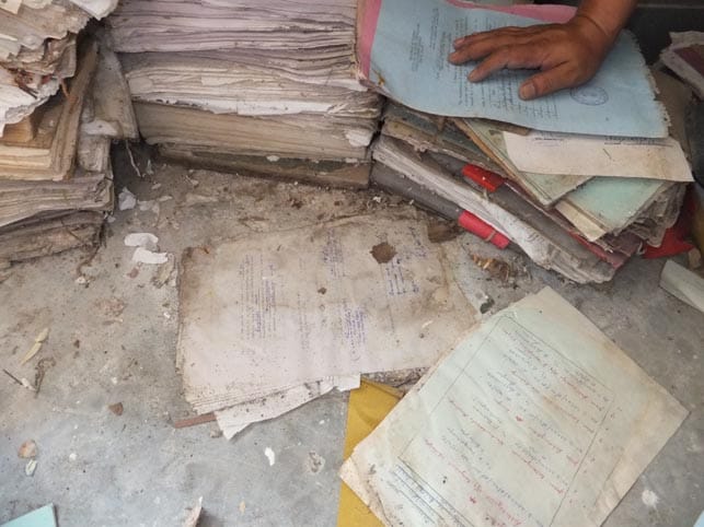 Documents found in the remote hills of Mizoram, northeast India. Endangered Archives Programme. Photography © Dr Kyle Jackson
