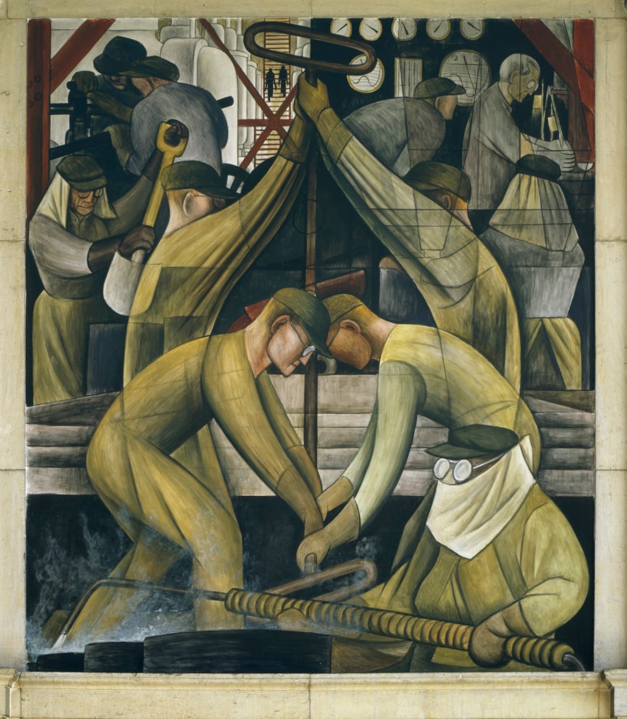 Detroit Industry - south wall detail - commercial chemical operations