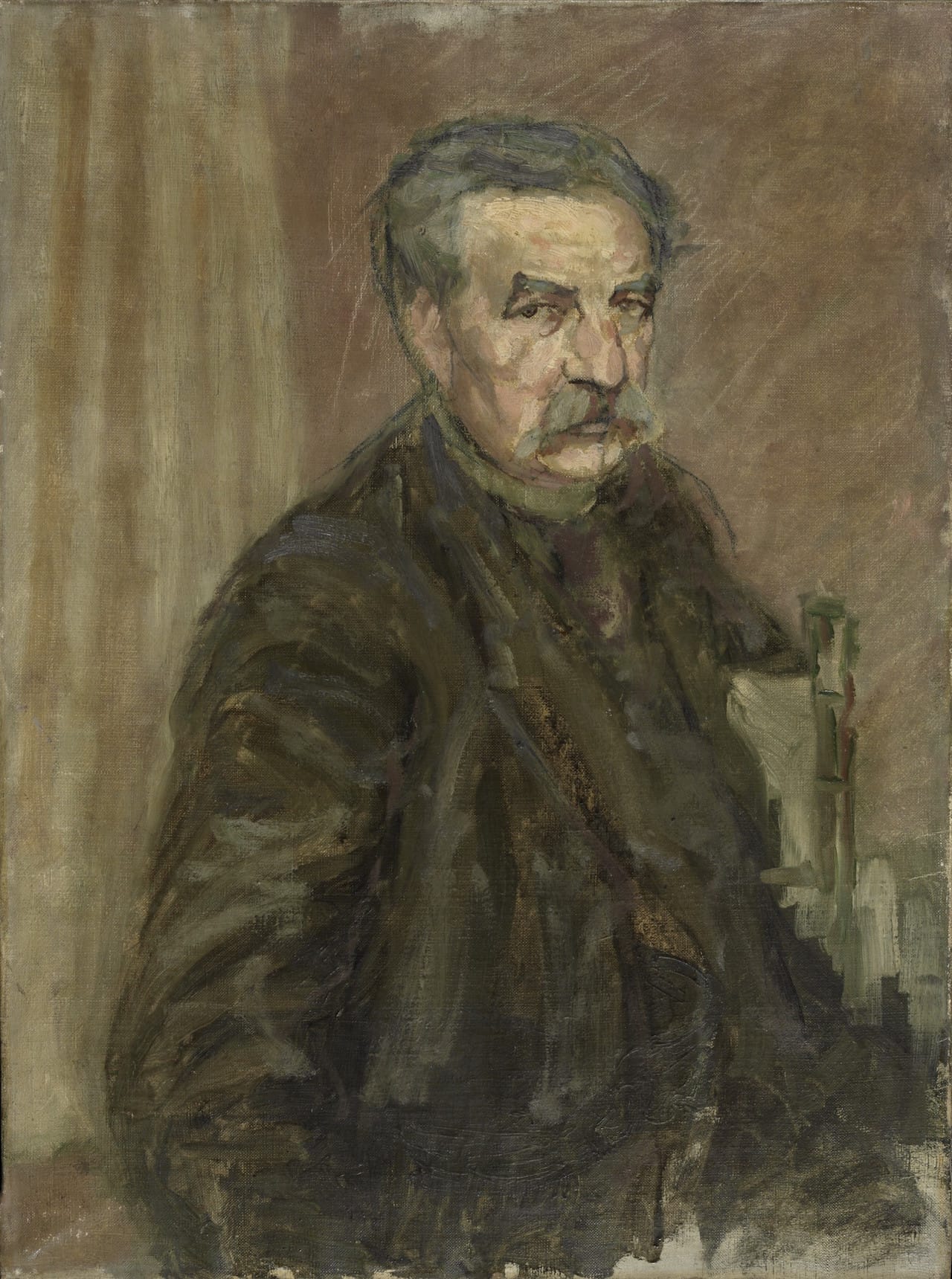 Marcel Duchamp, "Portrait of Gustave Candel's Father" (1911–12), oil on canvas, 24 x 17 1/8 inches (Philadelphia Museum of Art, Gift of Mme Yolande Candel in memory of her father, Gustave Candel, and Marcel Duchamp, 2014; © Artists Rights Society (ARS), New York / ADAGP, Paris / Estate of Marcel Duchamp)