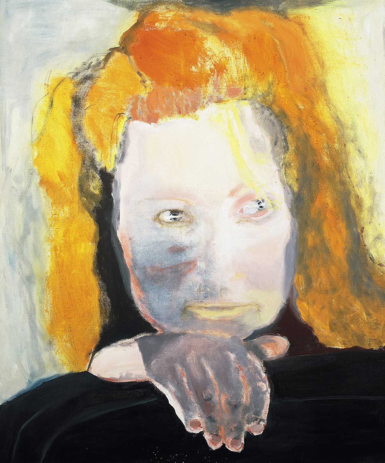 Marlene Dumas, "Evil is Banal" (1984), oil on canvas, 125 x 105 cm, collection Van Abbemuseum, Eindhoven, The Netherlands (© Marlene Dumas, photo by Peter Cox, Eindhoven, The Netherlands)