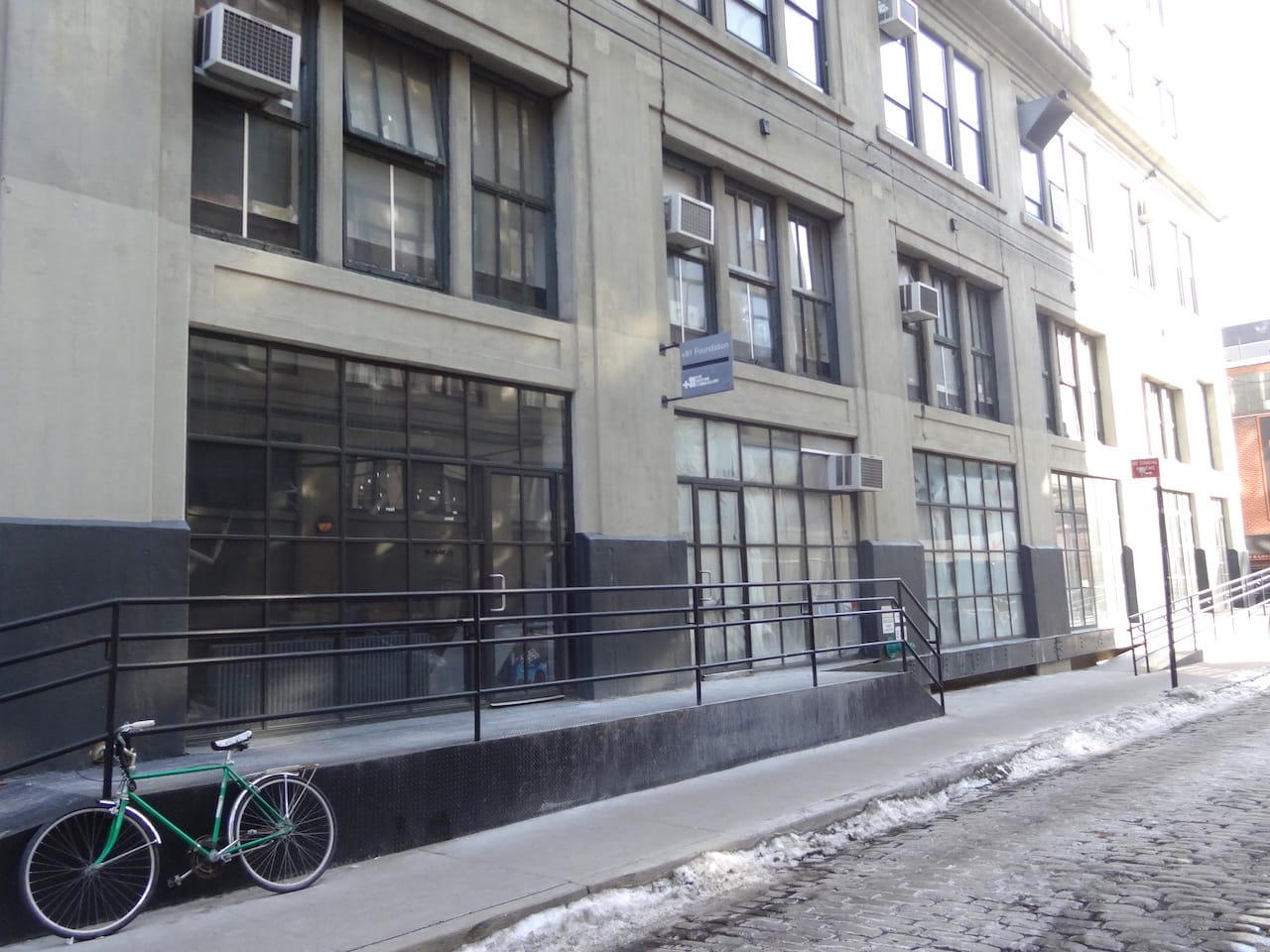 Vacant storefronts on Plymouth Street that will soon house galleries