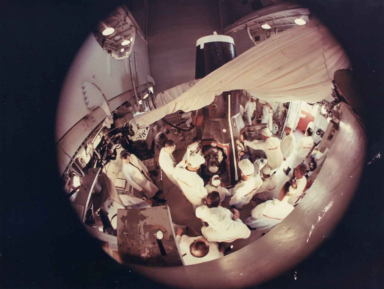 Ed White’s personal photograph album of the Gemini 4 mission, June 1965 Thirty vintage chromogenic prints on fibre-based Kodak paper, each 20.3 x 25.4cm (8 x 10in), “A Kodak Paper” watermarks on versos, most of them with NASA captions and identification numbers, with the original cloth binder, the spine labeled Gemini IV Color in White’s hand, the photographs removed from open sleeves and preserved in conservation sleeves An outstanding collection documenting the Gemini 4 mission and the first spacewalk by an American. It comprises 8 photographs of Ed White’s EVA (Extra Vehicular Activity) taken by McDivitt from the spacecraft, the first view of a spacecraft in space taken by Ed White during the EVA, 2 training scenes, 7 of the astronauts’ launch preparations, 2 of the launch, recovery of McDivitt by helicopter, 1 orbital sunrise and 8 views of the Earth from orbit, 3 of these with locations overprinted and one with a marginal note in White’s hand. Provenance: Heritage Auctions, sale 6082, lot 40031Reproduction, © Bloomsbury Auctions