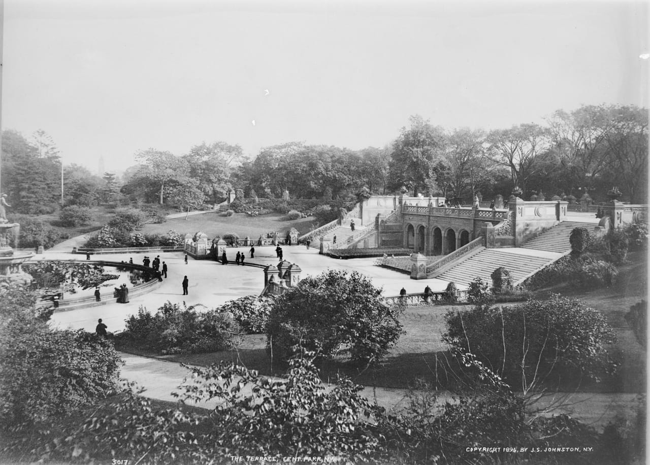 J. S. Johnston, Bethesda Terrace at Central Park (1894) (via Thomas Warren Sears photograph collection, Archives of American Gardens)